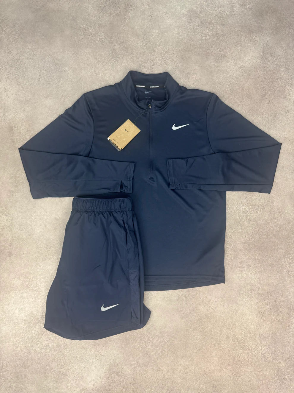 Nike – Ensemble Pacer 1/4 Zip | Bleu Nuit – Survêtement Léger d’Entraînement à Coupe Athlétique Moderne