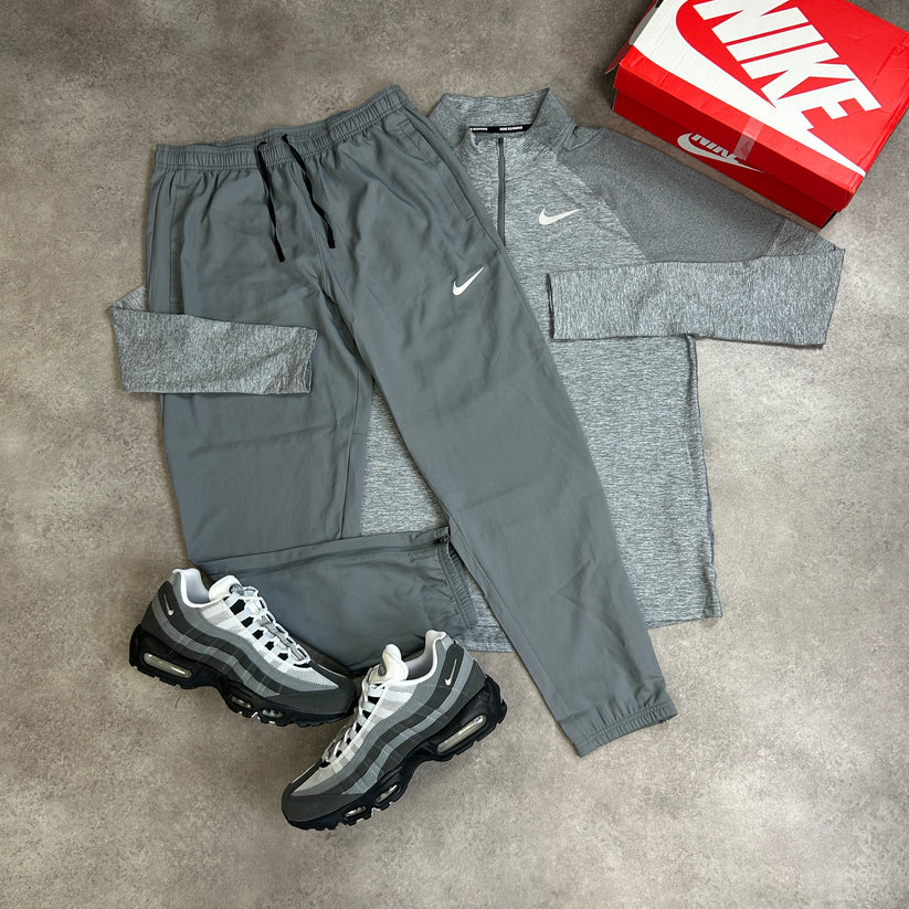 Nike - Ensemble Element demi-zip - Gris loup