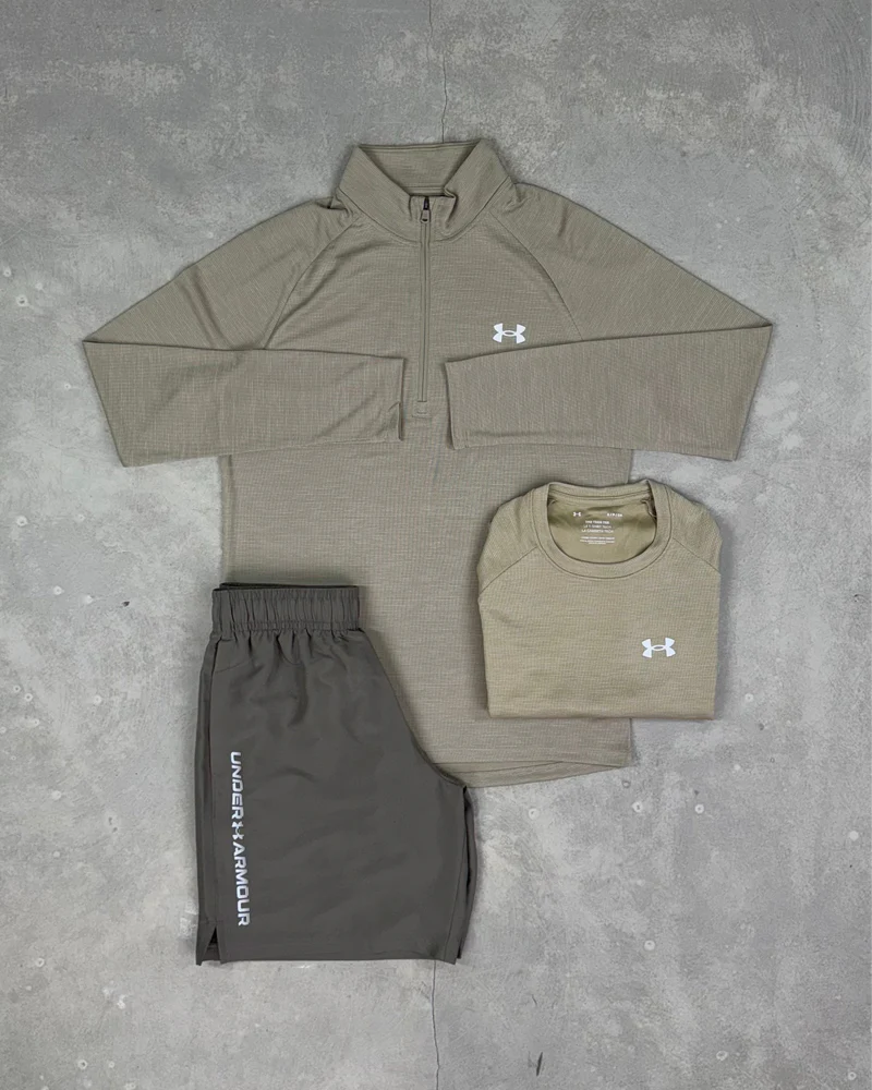 Under Armour - Ensemble Trois Pièces Texturé Tech - Pierre