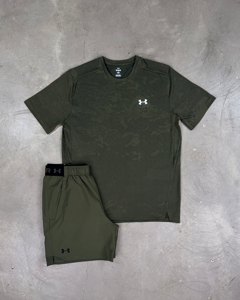 Under Armour - Ensemble Jacquard Vanish - Kaki