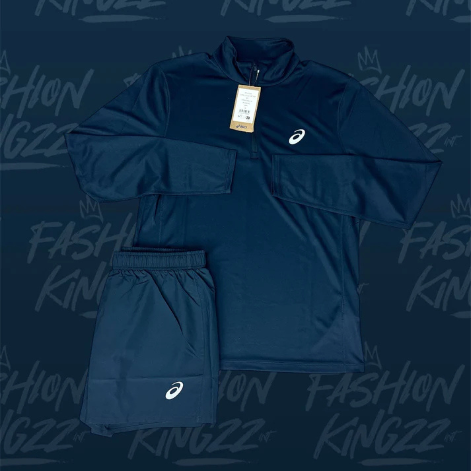 Asics – Ensemble Pacer 1/2 Zip | Bleu – Survêtement Léger d’Entraînement à Coupe Athlétique Moderne