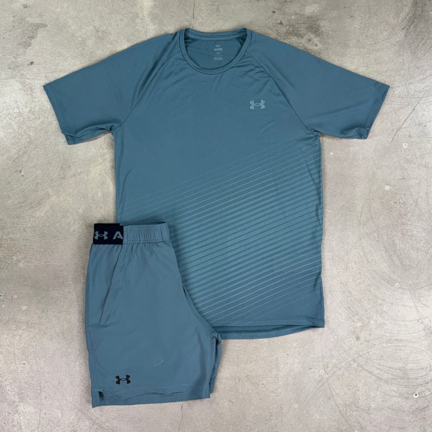 Under Armour - Ensemble Tech Fade - Bleu Jasper